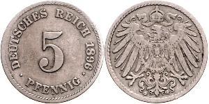 5 Pfennig German Empire (1871-1918) Copper/Nickel 