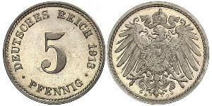 5 Pfennig German Empire (1871-1918) Copper/Nickel 