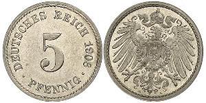 5 Pfennig German Empire (1871-1918) Copper/Nickel 