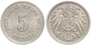 5 Pfennig Empire allemand (1871-1918) Cuivre/Nickel 