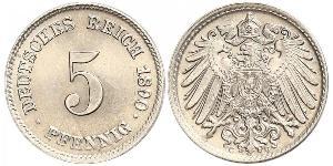 5 Pfennig Empire allemand (1871-1918) Cuivre/Nickel 