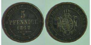 5 Pfennig States of Germany Kupfer 