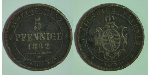 5 Pfennig States of Germany Kupfer 