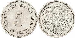 5 Pfennig Deutsches Kaiserreich (1871-1918) Kupfer/Nickel 