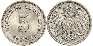 5 Pfennig Deutsches Kaiserreich (1871-1918) Kupfer/Nickel 