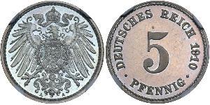 5 Pfennig Deutsches Kaiserreich (1871-1918) Kupfer/Nickel 
