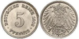 5 Pfennig Deutsches Kaiserreich (1871-1918) Kupfer/Nickel 