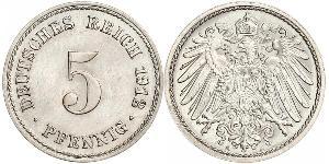 5 Pfennig Deutsches Kaiserreich (1871-1918) Kupfer/Nickel 