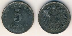 5 Pfennig Germania Rame/Nichel 
