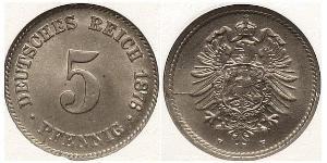 5 Pfennig Empire allemand (1871-1918)  
