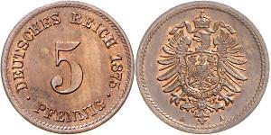 5 Pfennig Empire allemand (1871-1918)  