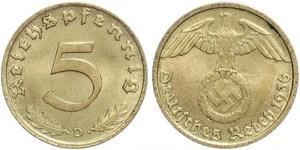 5 Pfennig Germania nazista (1933-1945)  