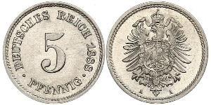 5 Pfennig Impero tedesco (1871-1918)  
