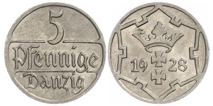 5 Pfennig 但澤自由市 (1920 - 1939)  