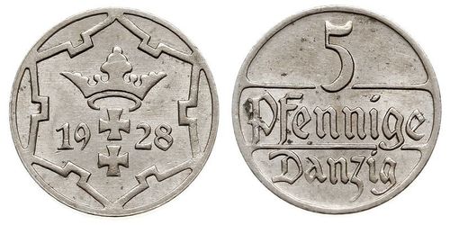 5 Pfennig 但澤自由市 (1920 - 1939)  