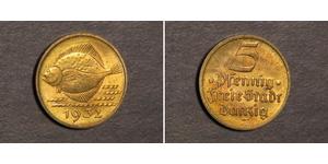 5 Pfennig 但澤自由市 (1920 - 1939) 青铜/铝 