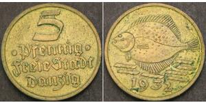 5 Pfennig 但澤自由市 (1920 - 1939) 青铜/铝 