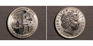 5 Pound Gibraltar (1704 - ) Argent Elizabeth II (1926-2022)
