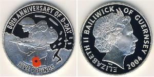 5 Pound Guèrneseyi Argent 