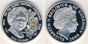 5 Pound Guèrneseyi Argent 