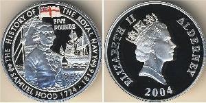 5 Pound Regno Unito (1922-) Argento Elisabetta II (1926-2022)