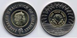 5 Pound 根西 Bimetal 伊丽莎白二世 (1926-2022)