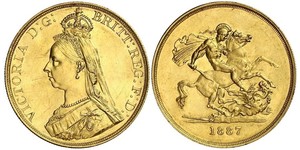5 Pound Britisches Weltreich (1497 - 1949) / Vereinigtes Königreich von Großbritannien und Irland (1801-1922) Gold Victoria (1819 - 1901)