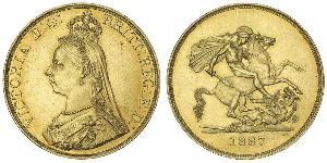 5 Pound Britisches Weltreich (1497 - 1949) / Vereinigtes Königreich von Großbritannien und Irland (1801-1922) Gold Victoria (1819 - 1901)