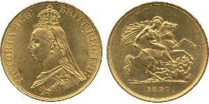 5 Pound Britisches Weltreich (1497 - 1949) / Vereinigtes Königreich von Großbritannien und Irland (1801-1922) Gold Victoria (1819 - 1901)
