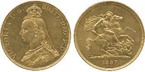5 Pound Britisches Weltreich (1497 - 1949) / Vereinigtes Königreich von Großbritannien und Irland (1801-1922) Gold Victoria (1819 - 1901)