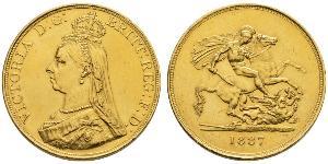 5 Pound Britisches Weltreich (1497 - 1949) / Vereinigtes Königreich von Großbritannien und Irland (1801-1922) Gold Victoria (1819 - 1901)