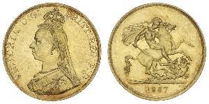 5 Pound Britisches Weltreich (1497 - 1949) / Vereinigtes Königreich von Großbritannien und Irland (1801-1922) Gold Victoria (1819 - 1901)