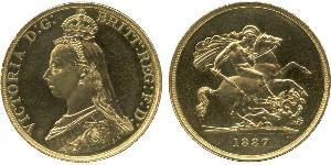 5 Pound Britisches Weltreich (1497 - 1949) / Vereinigtes Königreich von Großbritannien und Irland (1801-1922) Gold Victoria (1819 - 1901)