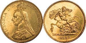 5 Pound Britisches Weltreich (1497 - 1949) / Vereinigtes Königreich von Großbritannien und Irland (1801-1922) Gold Victoria (1819 - 1901)
