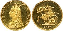 5 Pound British Empire (1497 - 1949) / United Kingdom of Great Britain and Ireland (1801-1922) Gold Victoria (1819 - 1901)