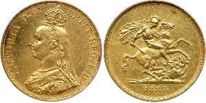 5 Pound British Empire (1497 - 1949) / United Kingdom of Great Britain and Ireland (1801-1922) Gold Victoria (1819 - 1901)