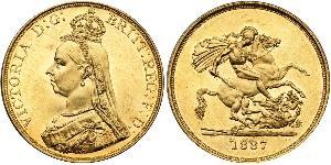 5 Pound British Empire (1497 - 1949) / United Kingdom of Great Britain and Ireland (1801-1922) Gold Victoria (1819 - 1901)