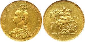 5 Pound British Empire (1497 - 1949) / United Kingdom of Great Britain and Ireland (1801-1922) Gold Victoria (1819 - 1901)