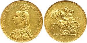 5 Pound British Empire (1497 - 1949) / United Kingdom of Great Britain and Ireland (1801-1922) Gold Victoria (1819 - 1901)