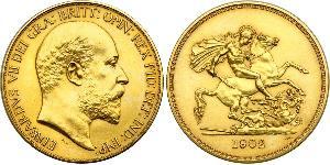 5 Pound Vereinigtes Königreich von Großbritannien und Irland (1801-1922) Gold Eduard VII (1841-1910)