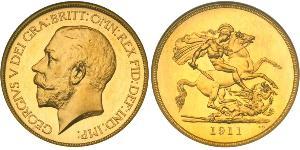 5 Pound Vereinigtes Königreich von Großbritannien und Irland (1801-1922) Gold George V (1865-1936)