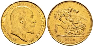 5 Pound Vereinigtes Königreich von Großbritannien und Irland (1801-1922) Gold Eduard VII (1841-1910)