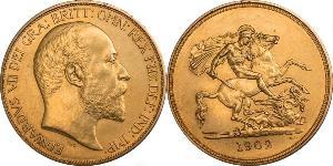 5 Pound Vereinigtes Königreich von Großbritannien und Irland (1801-1922) Gold Eduard VII (1841-1910)
