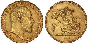 5 Pound Vereinigtes Königreich von Großbritannien und Irland (1801-1922) Gold Eduard VII (1841-1910)