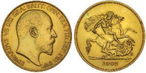 5 Pound Vereinigtes Königreich von Großbritannien und Irland (1801-1922) Gold Eduard VII (1841-1910)