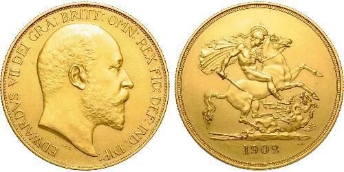 5 Pound Vereinigtes Königreich von Großbritannien und Irland (1801-1922) Gold Eduard VII (1841-1910)