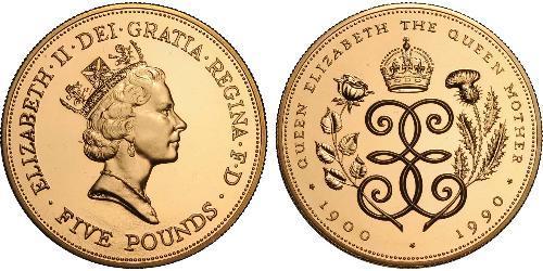 5 Pound Vereinigtes Königreich (1922-) Kupfer/Nickel Elizabeth II (1926-2022)