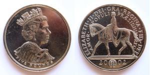 5 Pound Reino Unido (1922-) Níquel/Cobre Isabel II (1926-2022)