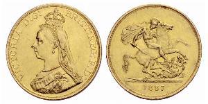 5 Pound Imperio británico (1497 - 1949) / Reino Unido de Gran Bretaña e Irlanda (1801-1922) Oro Victoria (1819 - 1901)
