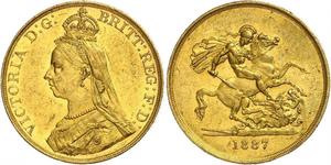 5 Pound Imperio británico (1497 - 1949) / Reino Unido de Gran Bretaña e Irlanda (1801-1922) Oro Victoria (1819 - 1901)